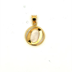 Pendant Mother-of-Pearl Initial 22 10K