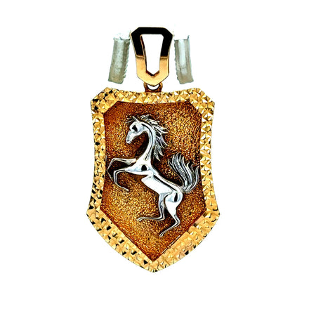 Pendant Horse on Shield 38.5 14K