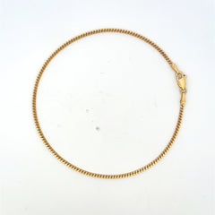 Anklet Mini Cuban Link 2mm 10" 14K
