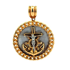 Pendant Ship’s Wheel & Anchor 48 10K