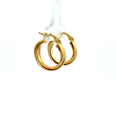 Earrings Twisted Textured Hoops 20 6mm 10K