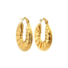 Earrings Fancy Hoops 25.5 3.5mm 10K