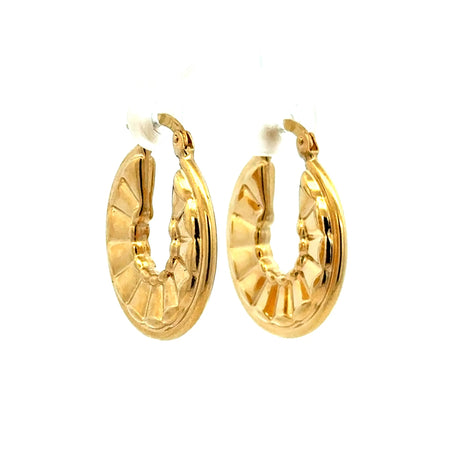 Earrings Fancy Hoops 25.5 3.5mm 10K