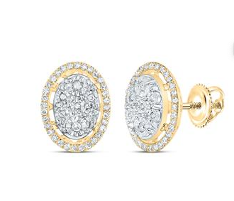 10kt women 1/4CTW-NAT DIA P1 GIFT OVAL EARRING