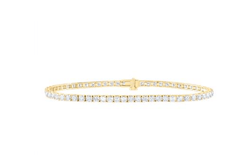 14kt  Gold Womens Round Diamond 4CTW-NAT DIA CN FASHION TENNIS BRACELET (7 INCH)