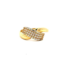 Ring Women's with CZ 7 1.5mm 10K