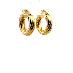 Earrings Twisted Hoops 21 5mm 10K