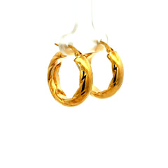 Earrings Twisted Hoops 23 5.5mm 10K