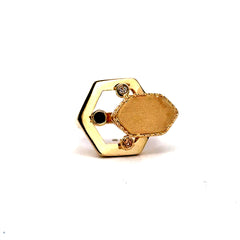 Ring Women’s Shapes & CZ 8.5 2.5mm 10K