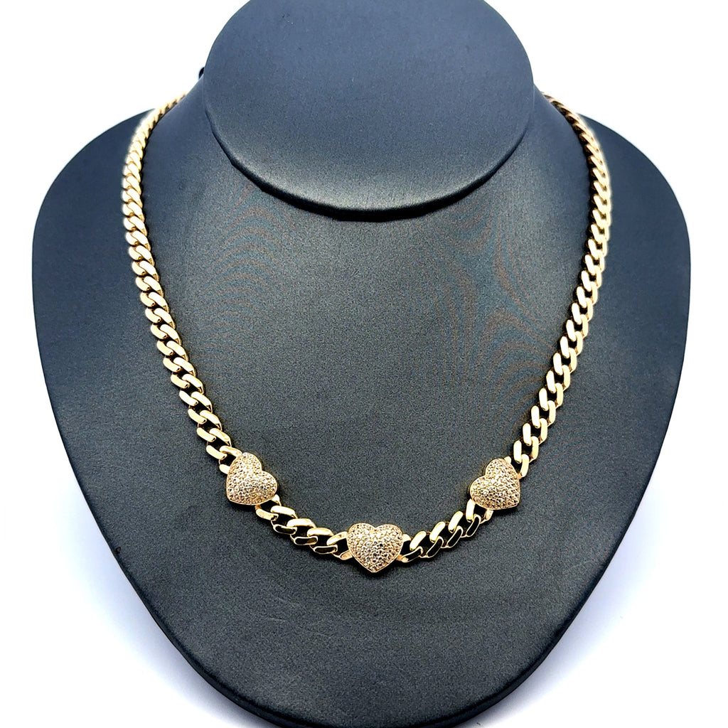 Chain Hearts Monaco 5mm 18" 10K