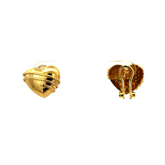 Earrings Omega Lock 14 16mm 10K