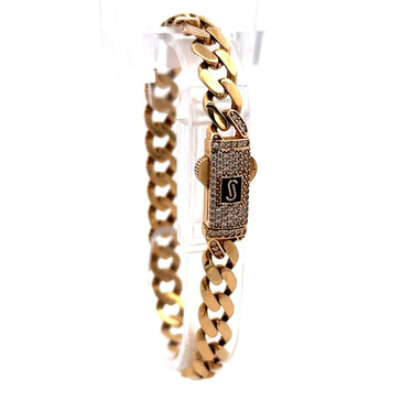 Bracelet Monaco 8mm 8" 14K