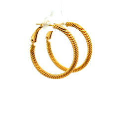 Earrings Twisted Hoops 31 3mm 10K