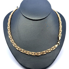 Necklaces Crossed Stampato 6mm 17" 10K