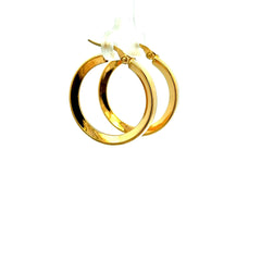 Earrings Plain Hoops 27 2.5mm 10K