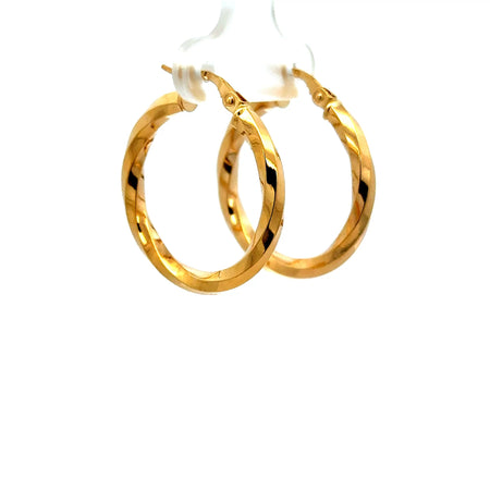 Earrings Twisted Hoops 26.5 3mm 10K