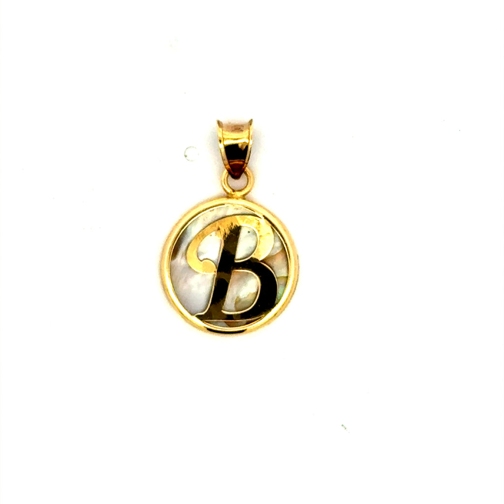 Pendant Mother-of-Pearl Initial 22 10K