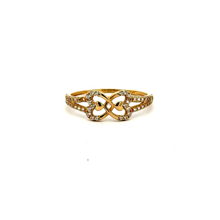 Ring Women's with CZ 7.5 1mm 10K