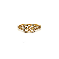 Ring Women's with CZ 7.5 1mm 10K