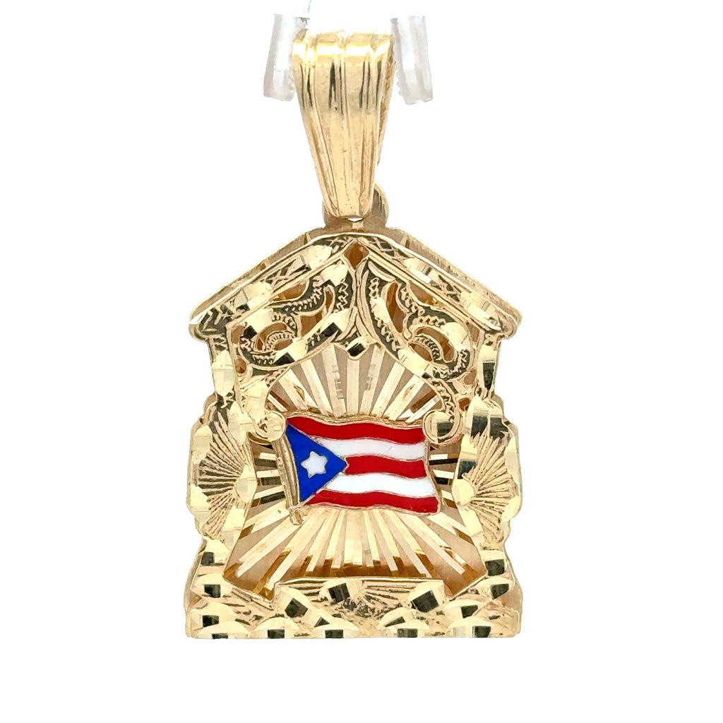 Pendant Puerto Rican Flag 50.5 10K