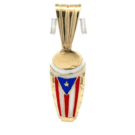 Pendant Puerto Rican Flag 52.5 10K