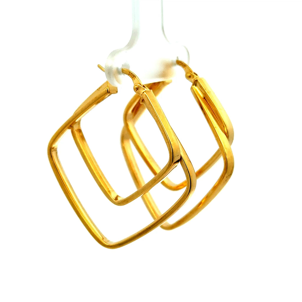 Earrings Twisted Double Hoops 38.5 5mm 10K