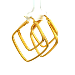 Earrings Twisted Double Hoops 38.5 5mm 10K