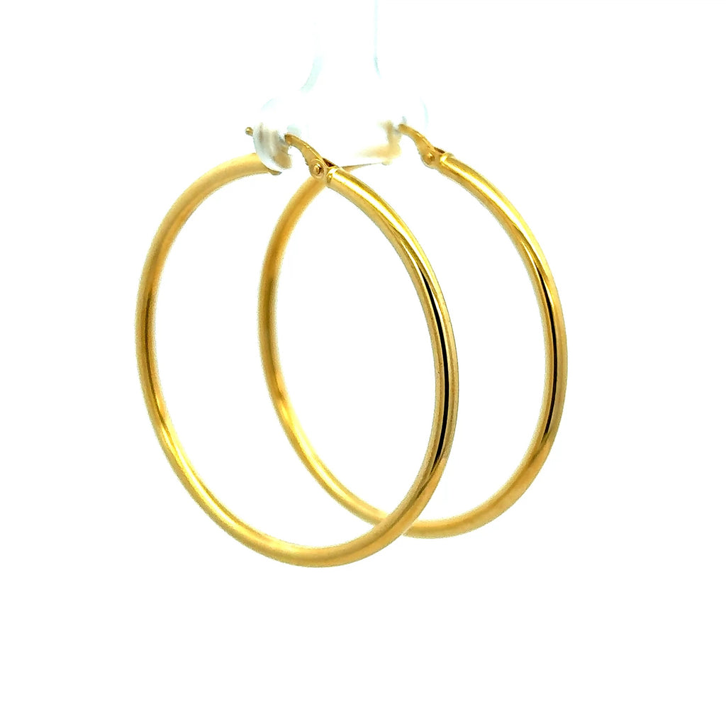 Earrings Plain Hoops 47.5 2.5mm 10K