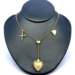 Chain Boston w Heart Details 1.5mm 18" 14K