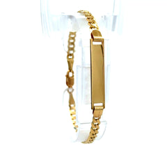 Bracelet ID Curb Link Kids 4mm 6.5" 10K