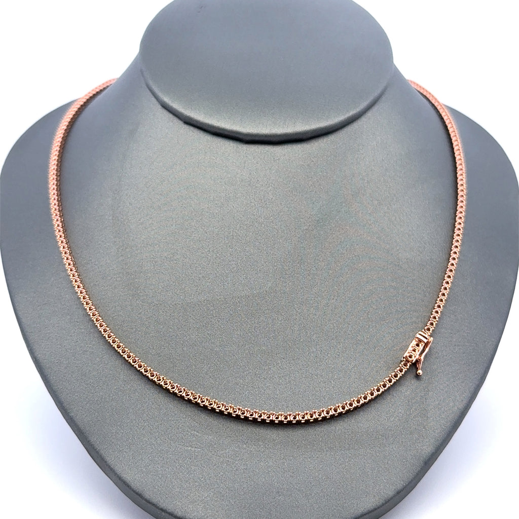 Chain Tennis without Stones Rose Gold 2mm 18" 10K