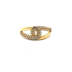 Ring Women's with CZ 7 1.5mm 10K