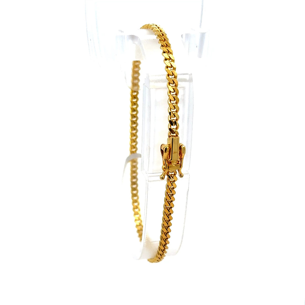 Bracelet Cuban Link 3mm 7.5" 14K