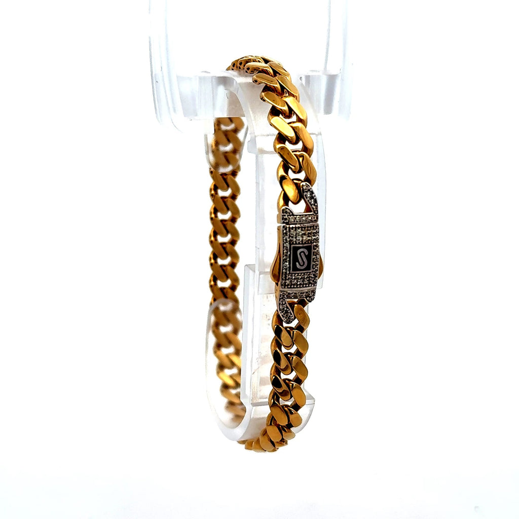 Bracelet Monaco 7mm 8" 14K
