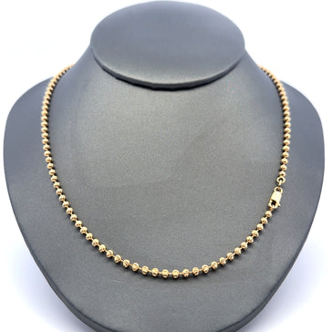 Chain Faceted Military Bead Ball 2.5mm 18