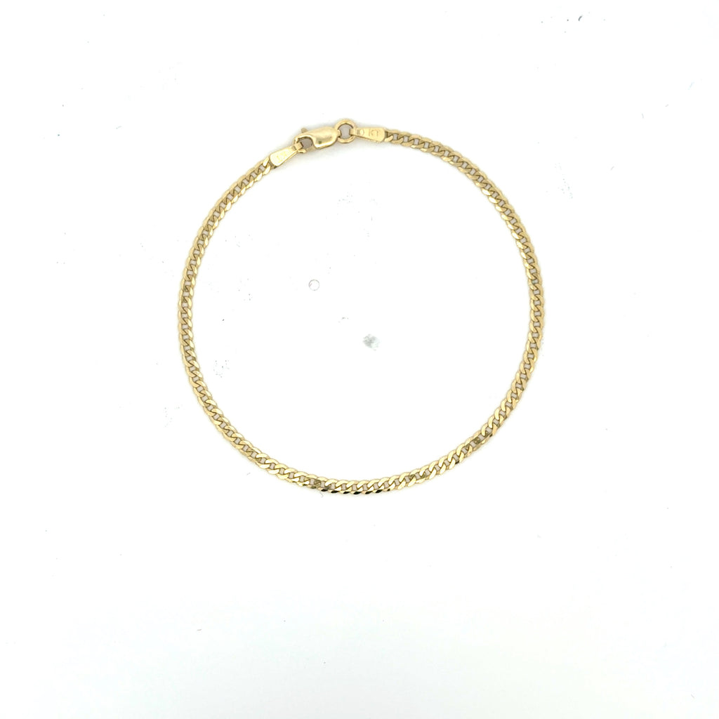 Anklet Curb Link 2.5mm 10" 10K