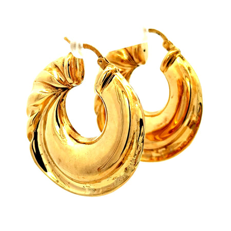 Earrings Fancy Hoops 44 12mm 10K