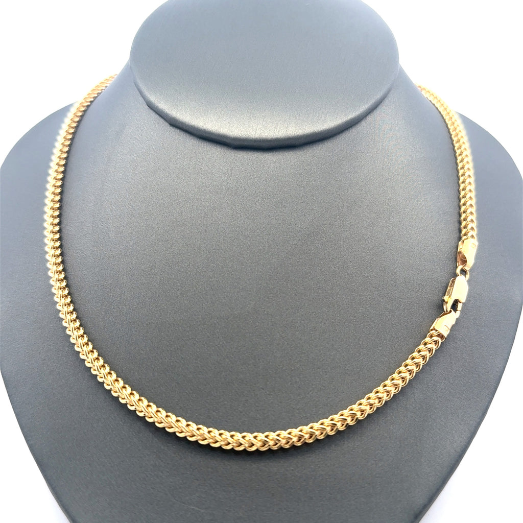 Chain Hollow Franco  3mm 24" 10K