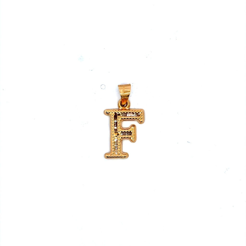 Pendant Uppercase Initial 'F' 23.5 10K
