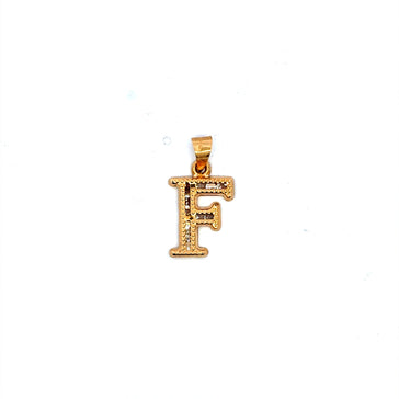 Pendant Uppercase Initial 'F' 23.5 10K