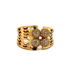 Ring Women's Symmetry & CZ 9.5 3mm 10K