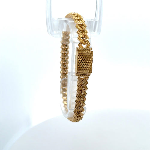 Bracelet Iced Cuban without Stones 7.5mm 7.5" 10K