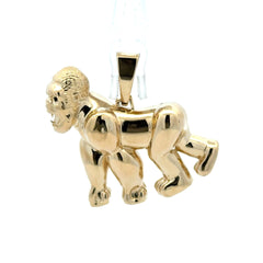 Pendant Pavé Black-Eyed Native American Bust 55.5 10K