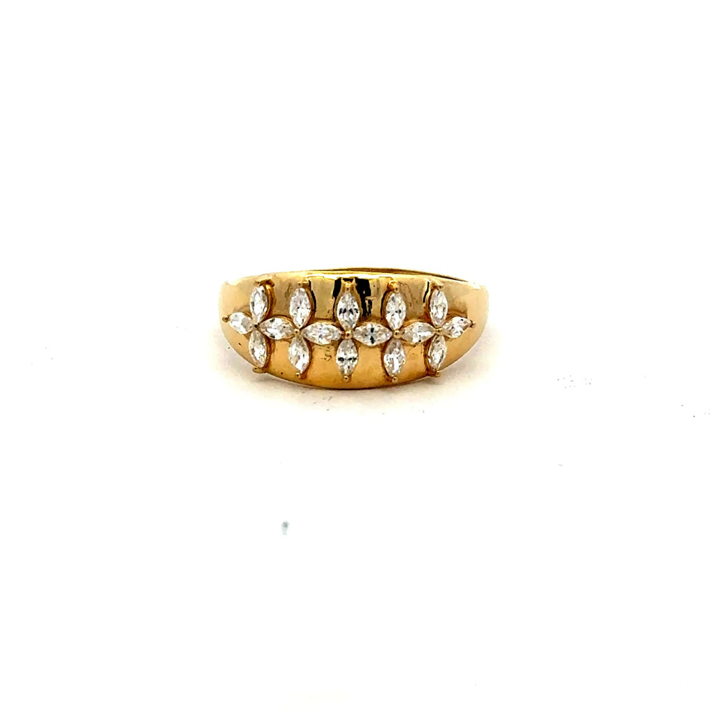Ring Women's with CZ 7 1.5mm 10K