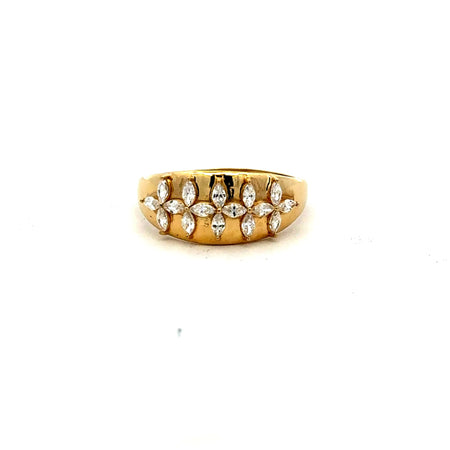 Ring Women's with CZ 7 1.5mm 10K