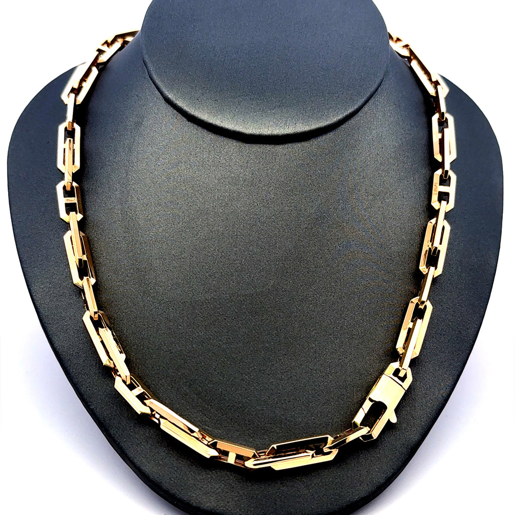 Chain Interlocking Anchor Box Link 6mm 22" 14K