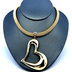 Necklaces Jessica with Heart Shaped Detail & CZ 7mm 17.5" 14K