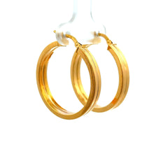 Earrings Plain Hoops 30 4mm 10K