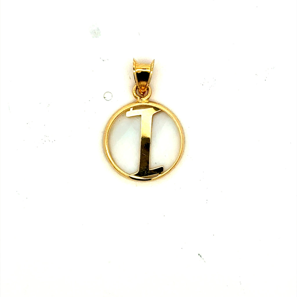 Pendant Mother-of-Pearl Initial 22 10K