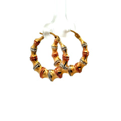 Earrings Stylish Hoops 23.5 3.5mm 10K